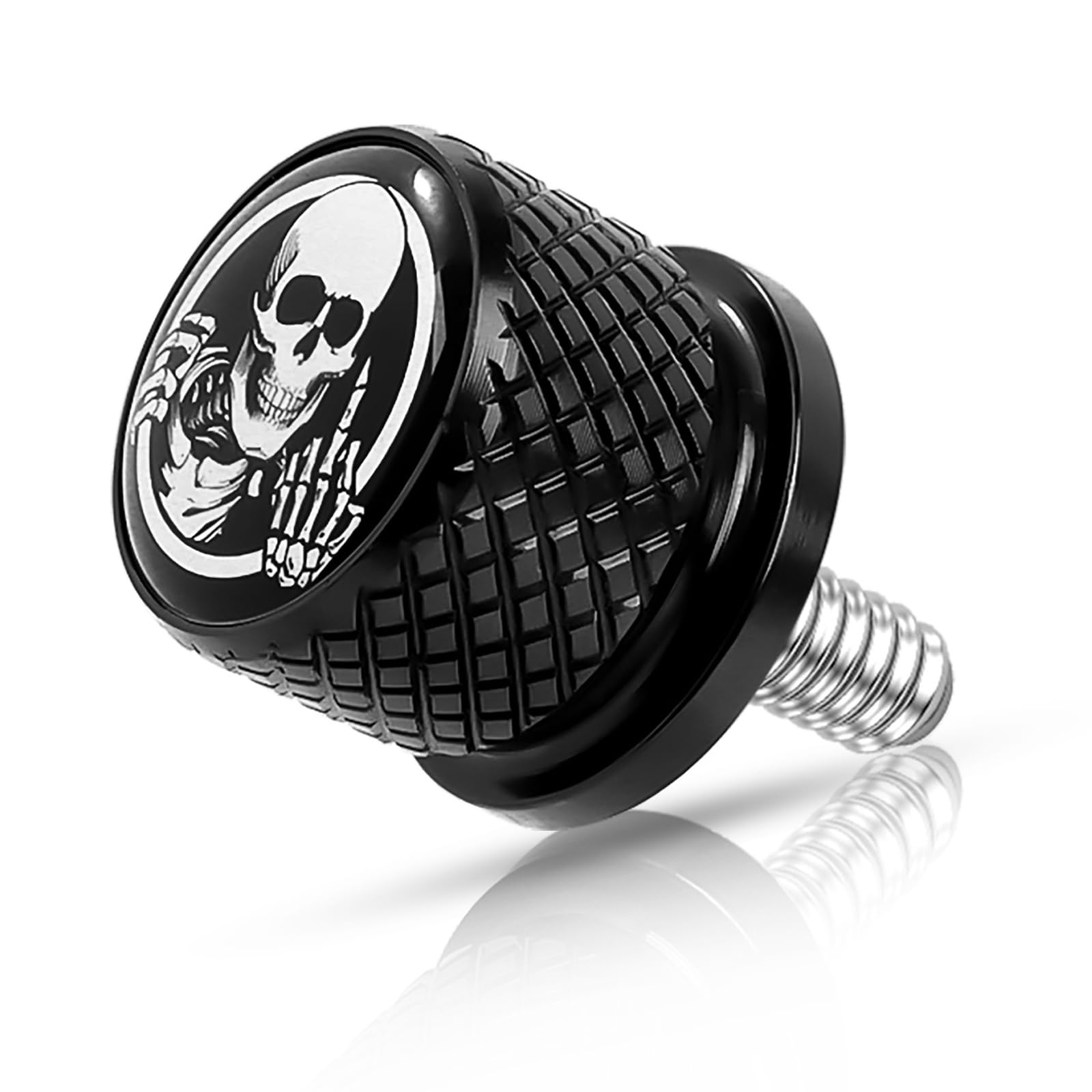 Motorcycle Stainless Knurled Fender Rear Seat Bolt Screw 1/4"-20 Thread for Harley Davidson Touring Sportster Softail Dyna CVO Fatbob Electra Glide