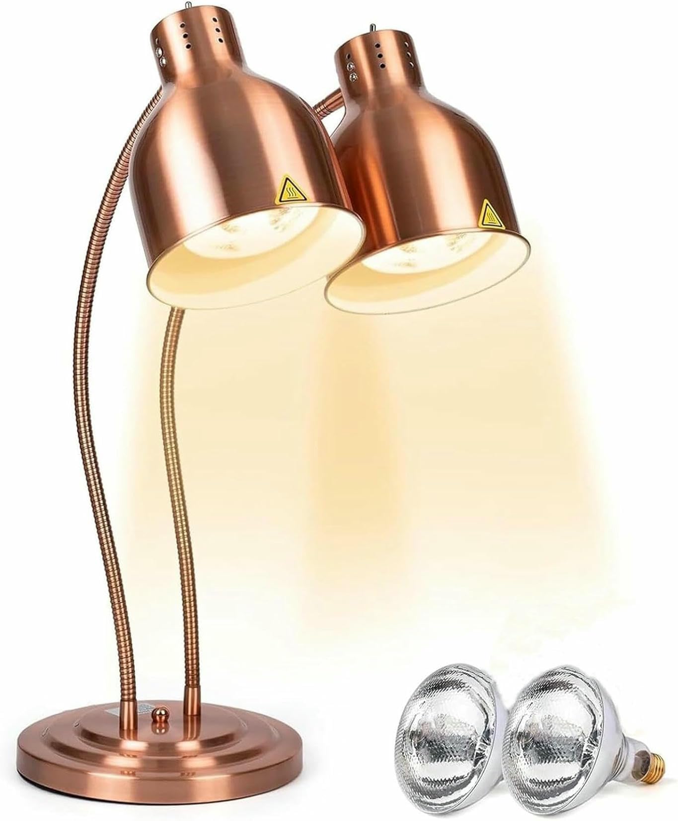 Lampe chauffante commerciale pour aliments avec tête réglable à 360 degrés pour buffet et bar