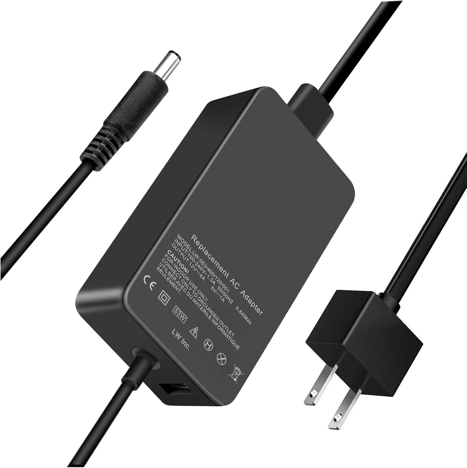 12V 4A Power Supply Cord Charger for Microsoft Surface Pro 3 Docking Station, Windows Laptop Tablet Dock AC Adapter Transformer Model 1627 1664