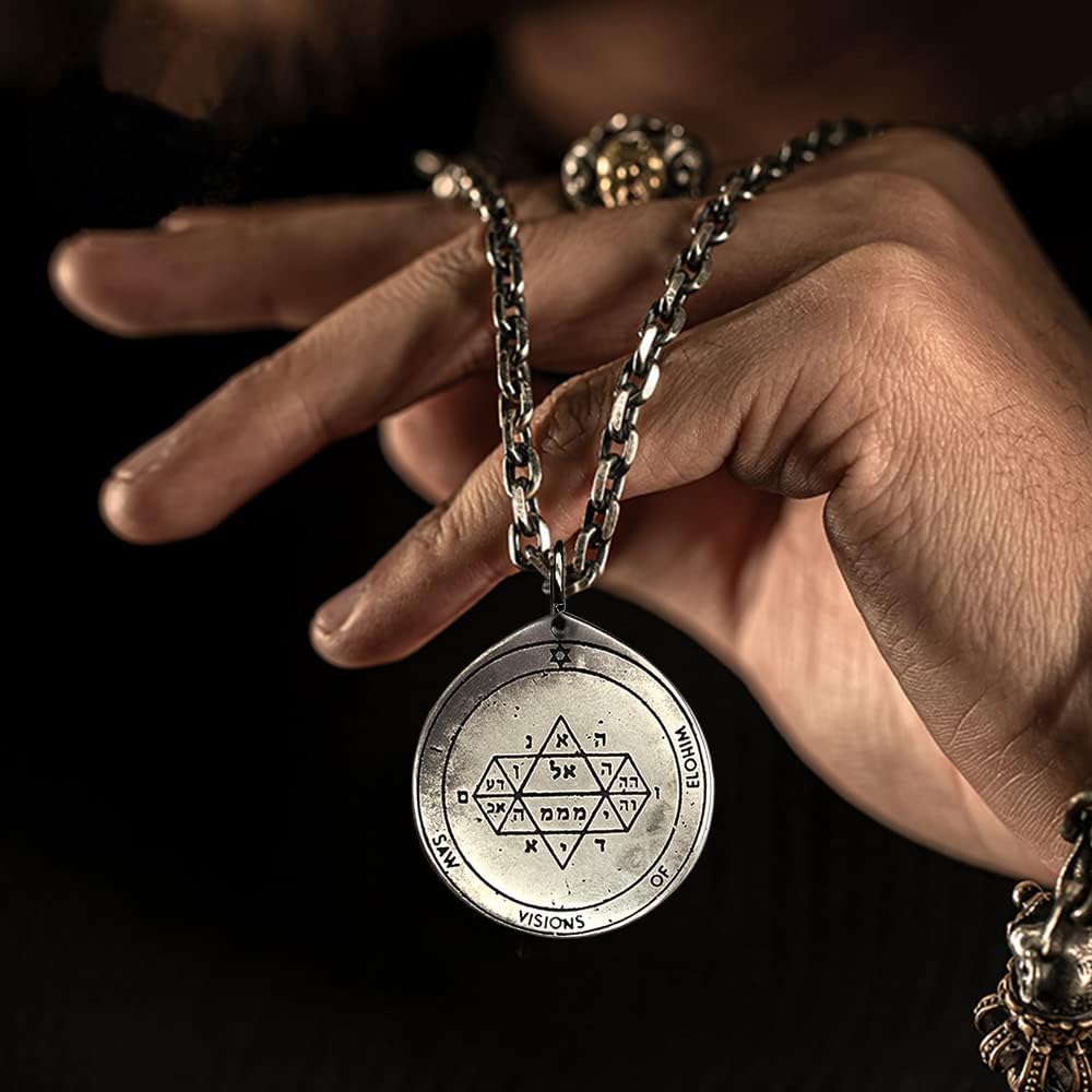 NIGHTCRUZ Key of Solomon Pendant Necklace, The Fifth Pentacle of Jupiter - Image 3