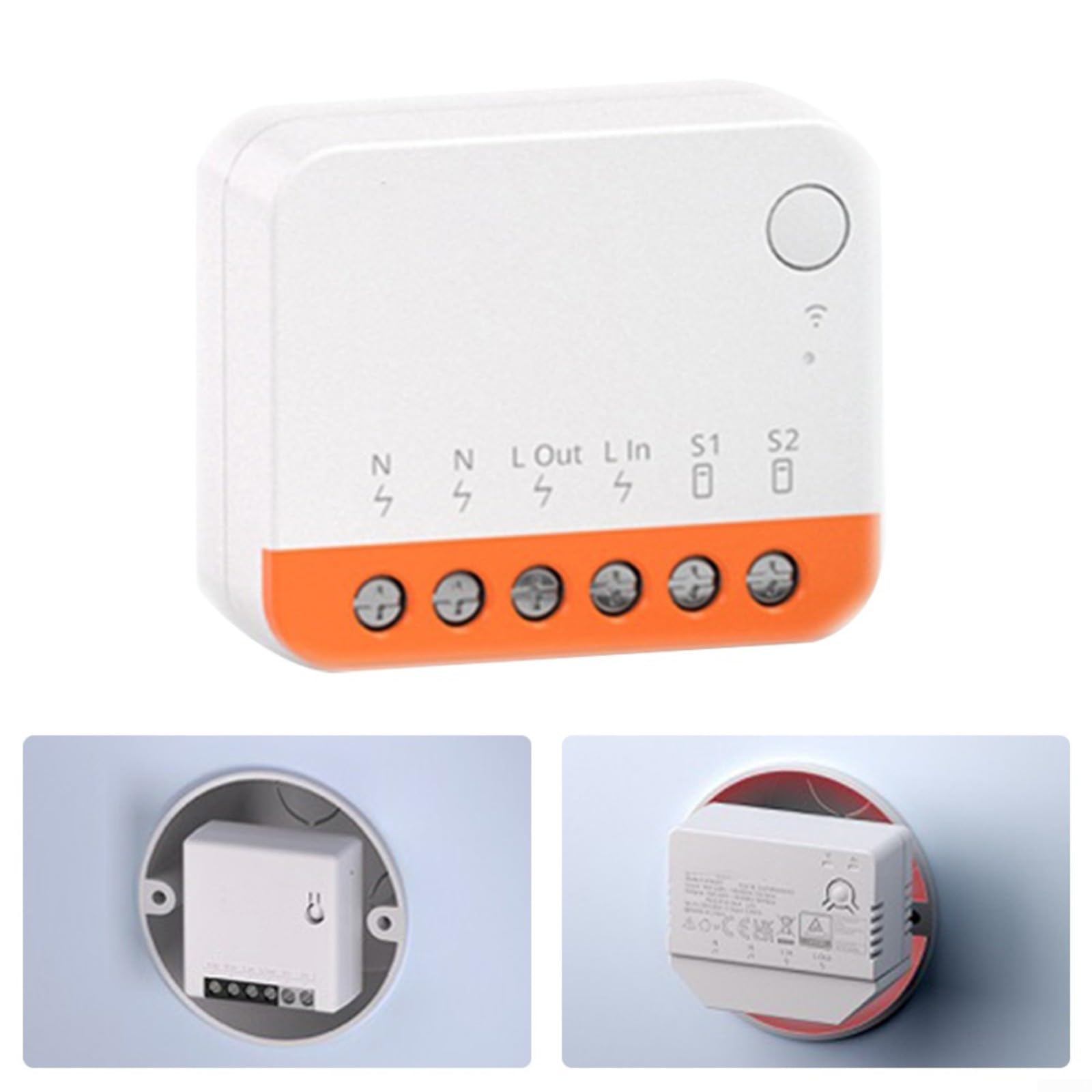 KiraKira 4pcs MINIR4 Interruttore di circuito WiFi 2-Way di controllo della luce modulo relè Timer App 10A 100-240V per TUV per CE