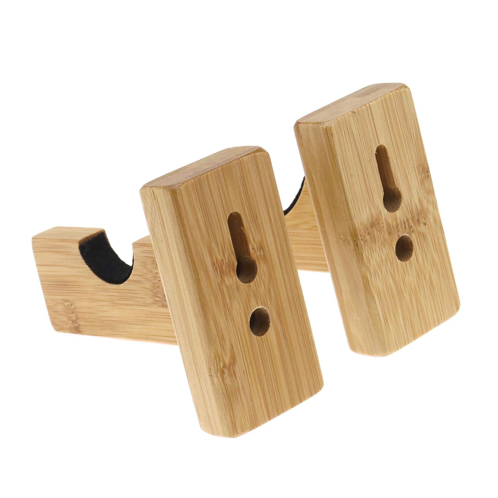 Baseballschläger-Halterung mit Schrauben-Zubehör-Set, versteckte Schrauben, Wandhalterung, horizontal, Braun, 2 Stück