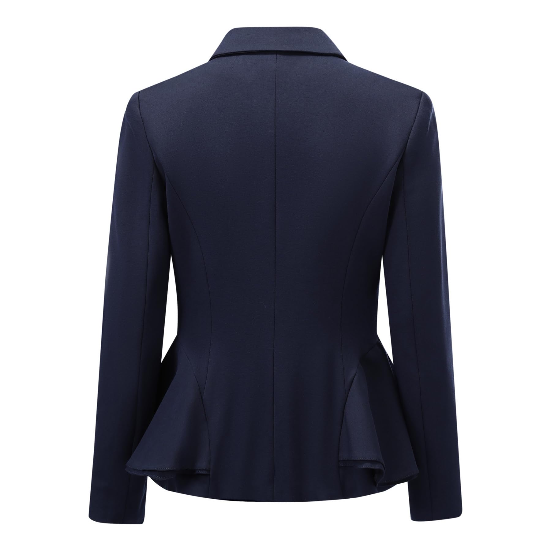 YYNUDA Blazer, giacca da donna con orlo peplum, business, casual, tinta unita, per feste, matrimoni, ufficio