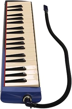Melodica Instrument 37 Keys, Tubes Mouthpiece Air Piano Keyboard Musical Instrument Gift with Carrying Bag Beige, Soft Tubes 2pcs Mouthpiece Melodica Air Piano Keyboard with Bag