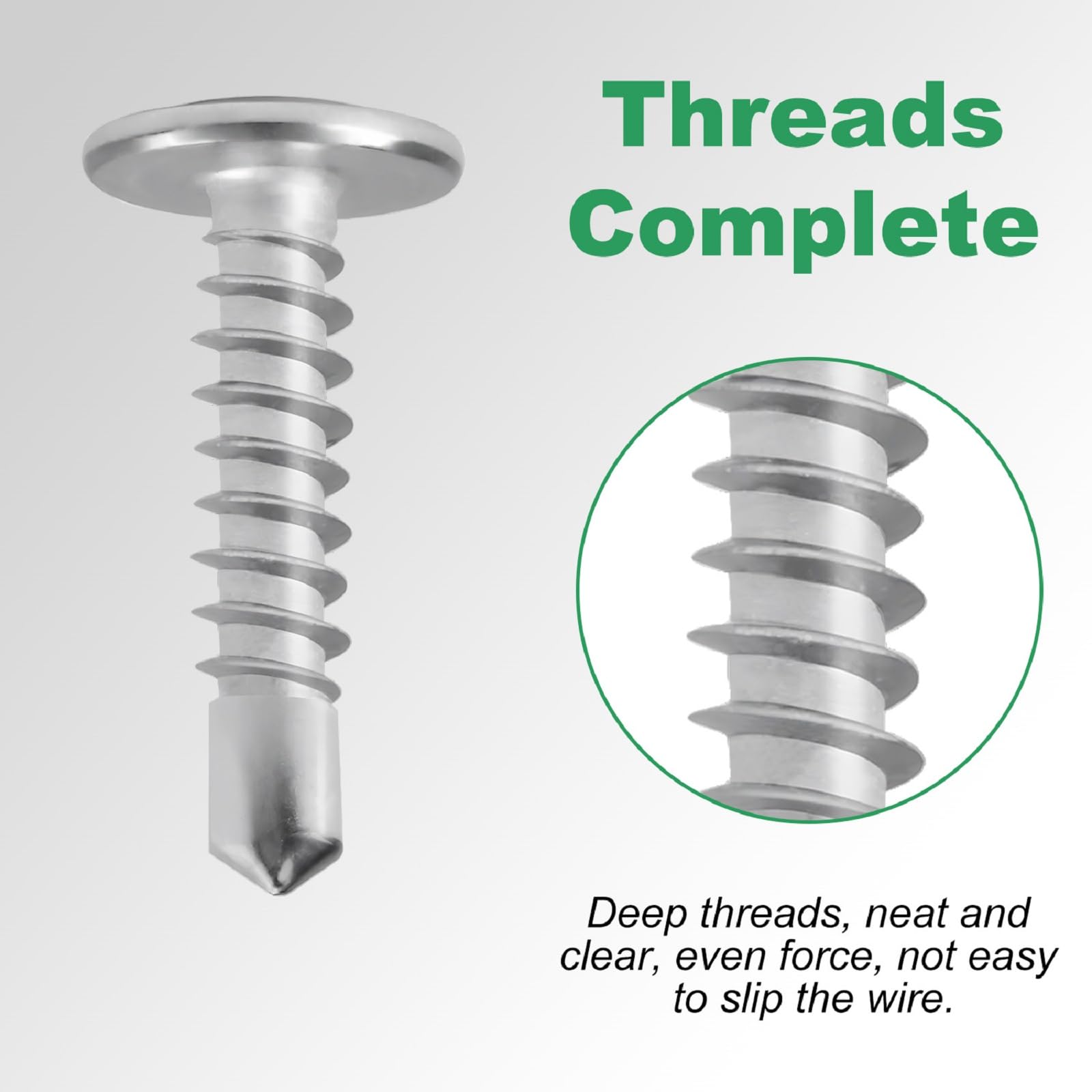 Self Tapping Screw, 410 Stainless Steel Drilling Screw M4.2 * 19mm, Cross Countersunk Drill Tail Self Drilling Screws - Image 3