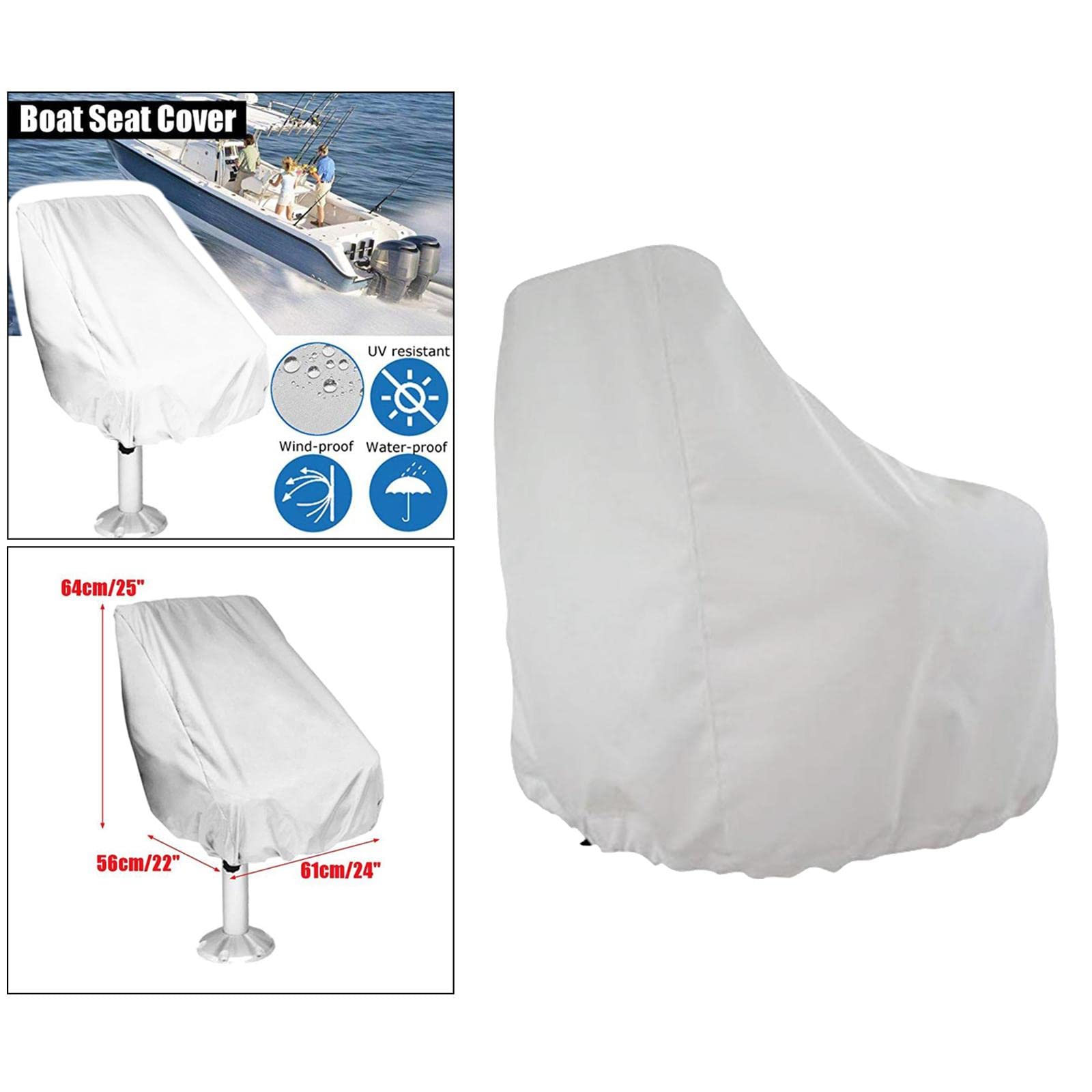 Lot De 2 Housses De Protection Imperméables Pour Siège De Bateau - Tissu Oxford Robuste, Anti-UV Et Faciles à Installer