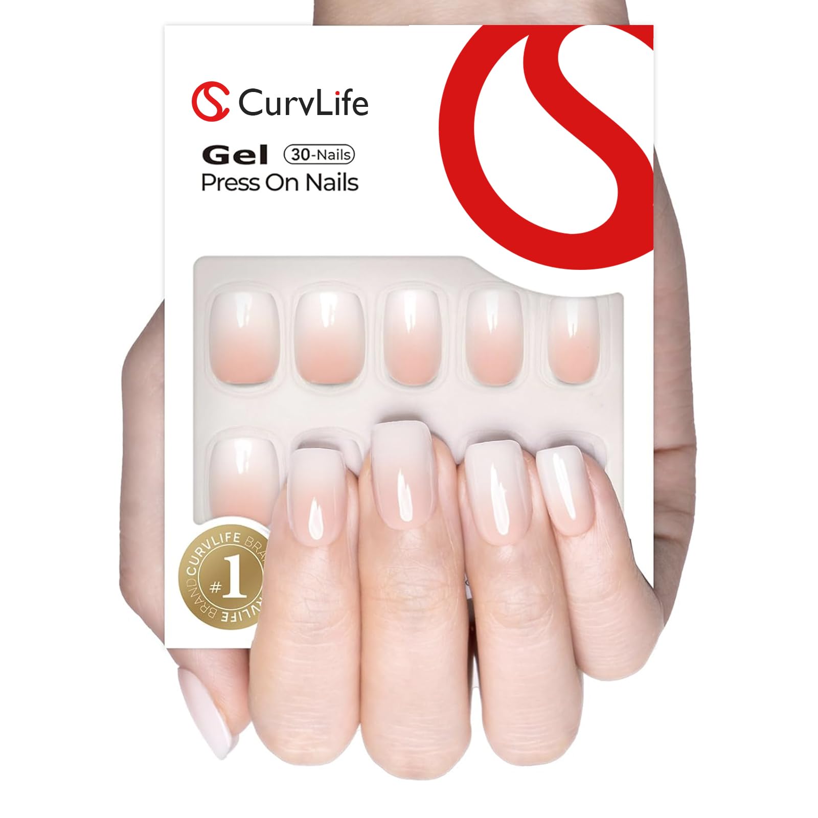 Amazon.com: Curvlife Soft Gel Press on Nails, Fake Nails with