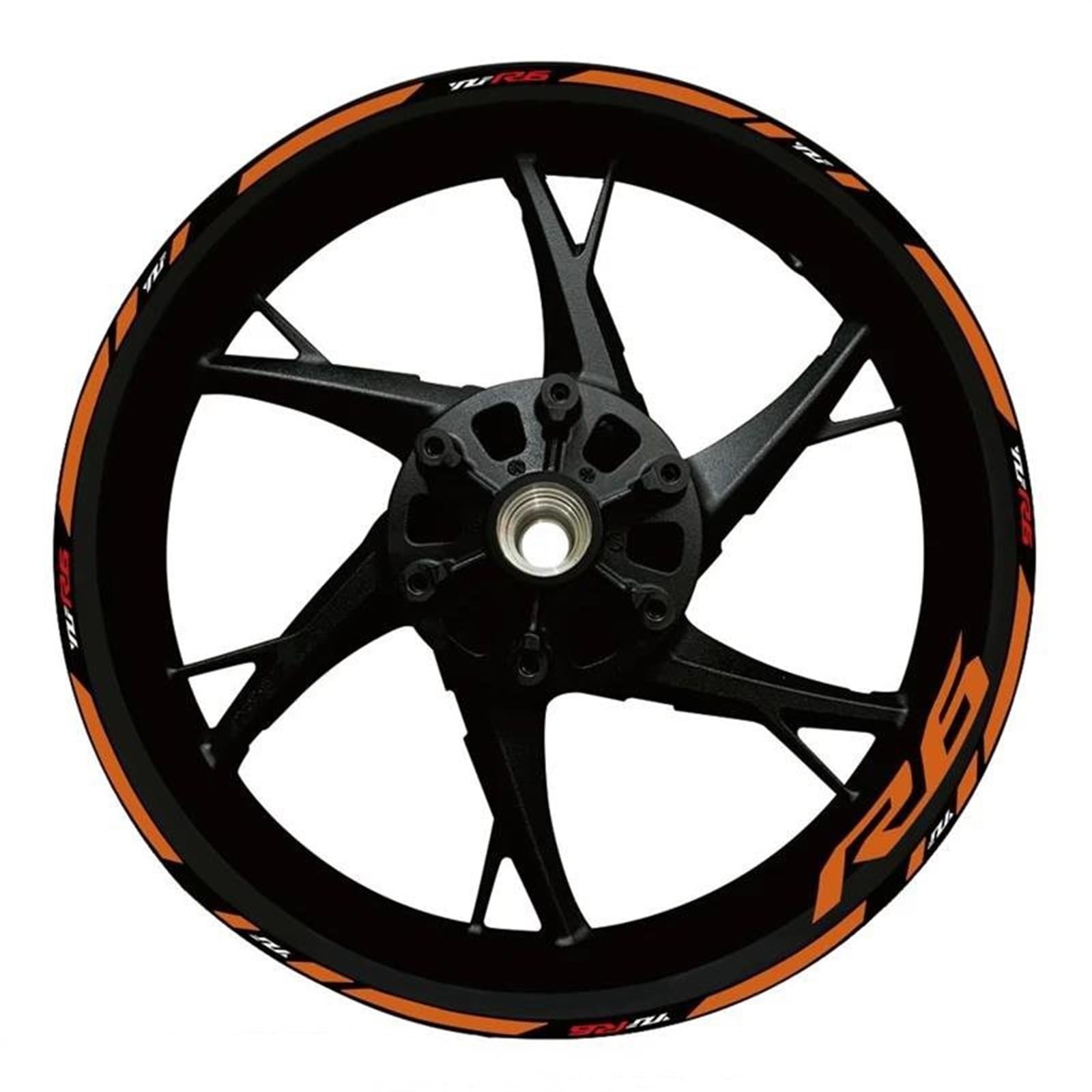 Stickers Motorcycle Wheel Stickers Night Reflective Decorative Rim for Yamaha YZFR6 YZF R6(Style 19)