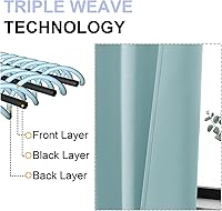 Vista 5 de Simplebrand Ava Aqua - Cortinas cortas opacas de 24 pulgadas, juego de 2 paneles, con bolsillo para cortinero, cortinas de privacidad para ventanas