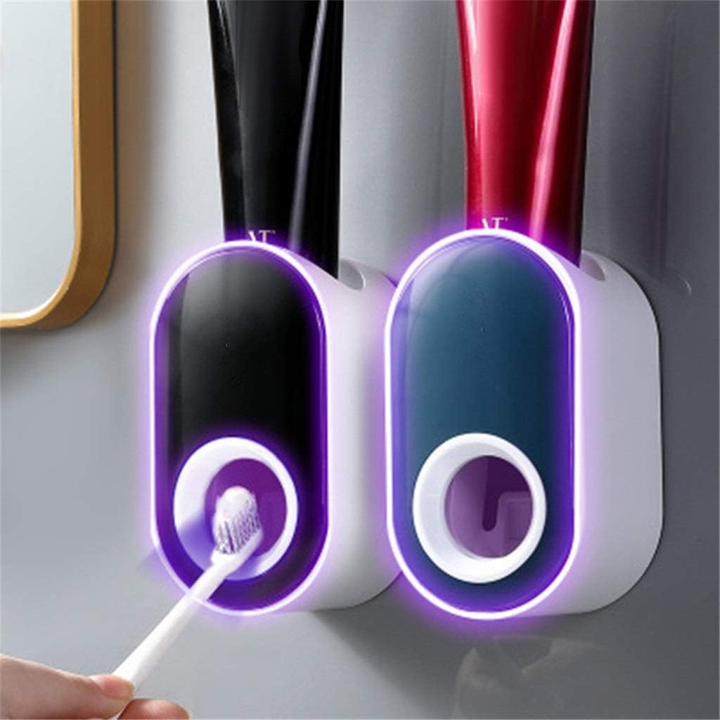 VIDI Automatic Toothpaste Dispenser Wall Mount Dust-Proof Toothbrush Holder Storage Rack Bathroom Accessories Set Squeezer image 4