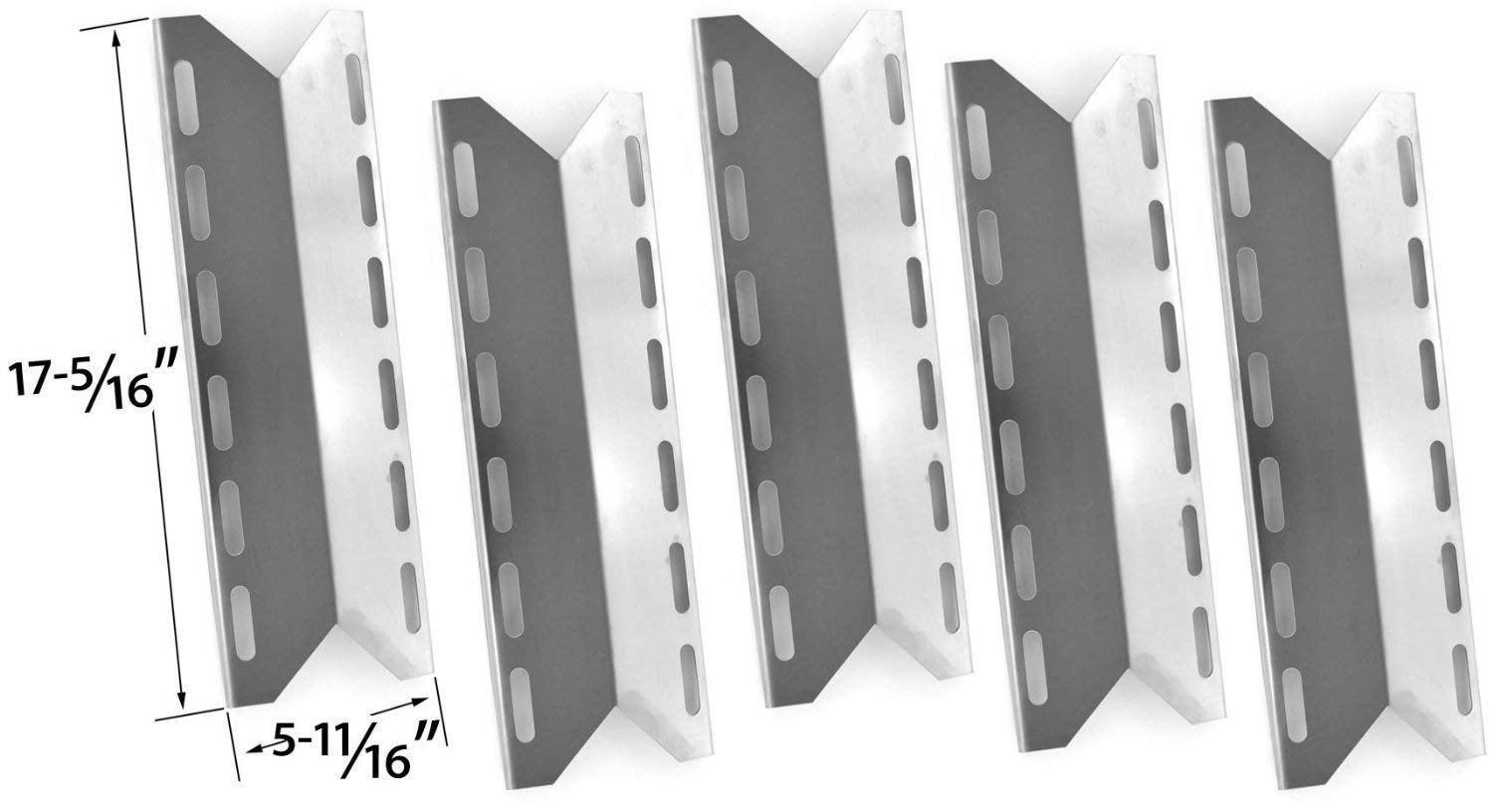 5 Pack Replacement Heat Shield for Charmglow 720-0125, Kirkland 720-0025, Jenn-Air 740-0141, 740-0142 Nexgrill 720-0018, 720-0033, and Perfect Glo PG-50401S Model Grills
