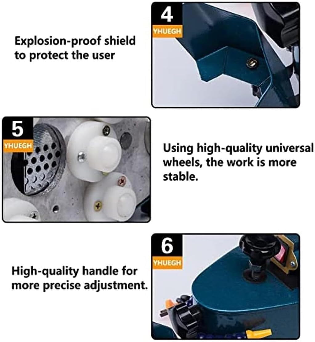 Portable Small Glass Edger Machine, Electric Glass Edging Machine 8000r/min,Straight Round Bevelled Glass Edging Grinder Glass Acryl Polishing Machine