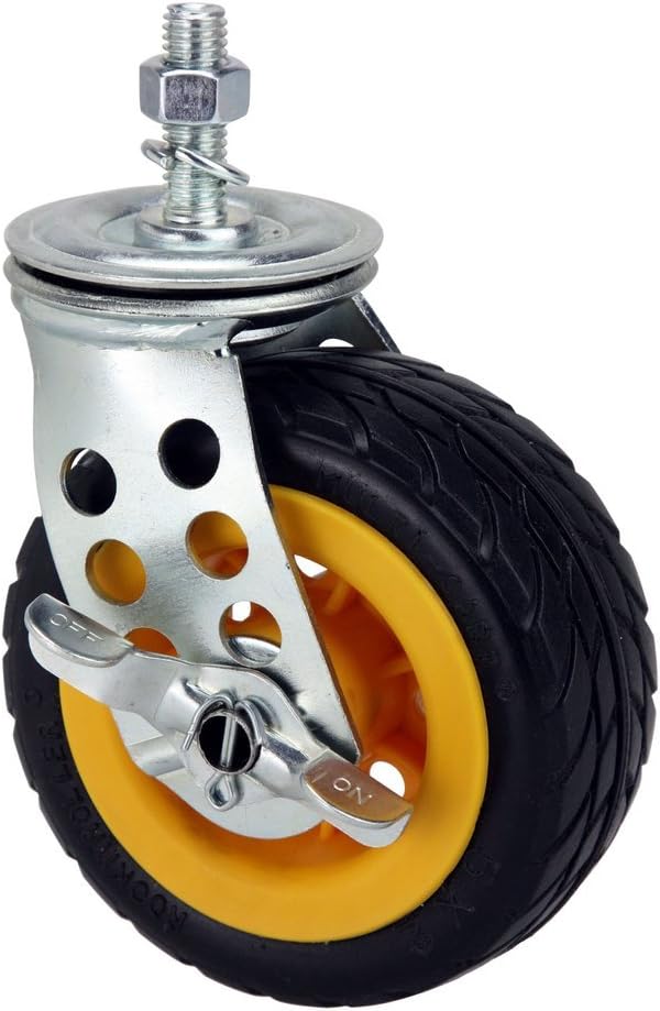 Rock-N-Roller R5X2CSTR Upgrade Ground Glider Low Profile Caster with Brake (for R8 and R10 Multi-Carts), 5" x 2"