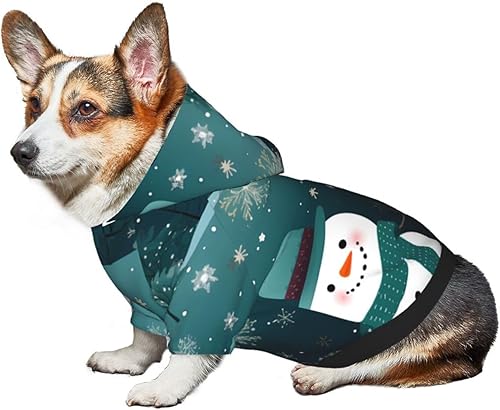 Miniatura 6 de Snowman Chic 3D Dog Hoodies for Small Pets A Cozy Costume for Stylish Puppy Cosplay Delight S