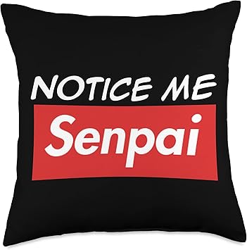 Notice Me Senpai Anime Manga Throw Pillow