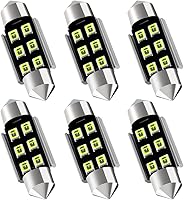 Vista 8 de AUXLIGHT 211-2 212-2 578 569 214-2 41MM 1.61 pulgadas Festoon Canbus - Bombillas LED interiores sin errores, 6000 K, xenón blanco, chips 6SMD súper