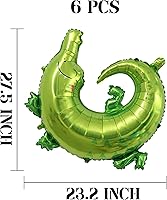 Vista 38 de 9 Pcs Zebra Elephant Jungle Safari Balloons Foil Helium Monkey Lion Zebra Giraffe Leopard Crocodile Bee Fox Shaped Animal Balloons for Wildlife