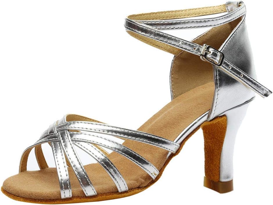 DGHMOpen Toe Prom Sandals, Women Fashion Dancing Rumba Waltz Prom Ballroom Latin Salsa Dance Sandals Shoes