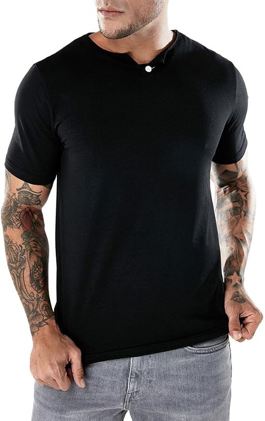 mens button up t shirt