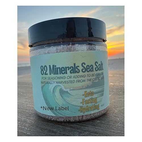 Miniatura 1 de Tarro de 3.oz  82 Minerals grueso, estilo celta francés *Cosechado a mano y artesanal  Sal marina que hidrata  100% auténtico, vegano Kosher