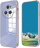 Vista 11 de Compatible con Honor Magic 5 Pro Funda de silicona rosa, chapado Honor Magic 5 Pro, funda delgada y suave a prueba de golpes (negro)