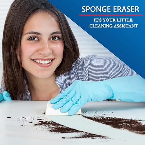 Miniatura 6 de Borrador de esponja mágica, paquete de 25 esponjas de espuma de melamina, esponjas de limpieza de platos de cocina, limpiador doméstico para bañera,