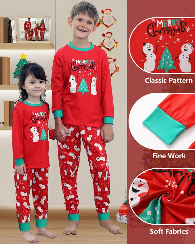 Pigiami Natalizi per Tutta la Famiglia, Pigiama Natale Famiglia Invernale Pigiama Natalizio, Manica Lungo Donna Uomo Pigiami di Natale Famiglia, Pigiami Natale Coppia Pigiama Natale Bambino Bambina