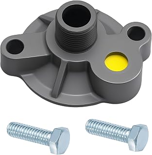 Oil Filter Adapter Spin On Bypass with 2 Bolts Compatible with Small Block Chevy V8 Engines SBC 305 307 327 350 400 BBC 396 402 427 454 Replace#: 3952301