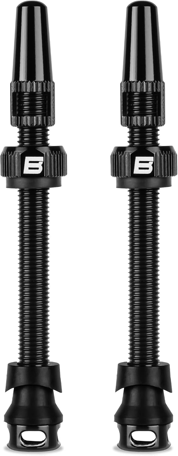 BWSHLF Tubeless Presta Valve Stem 65/85 mm, Super Light Aluminum Alloy Presta Valve Stem Kit with Core Remover Caps for Road Bike, MTB, Multiple Color and Size Options (Pair)