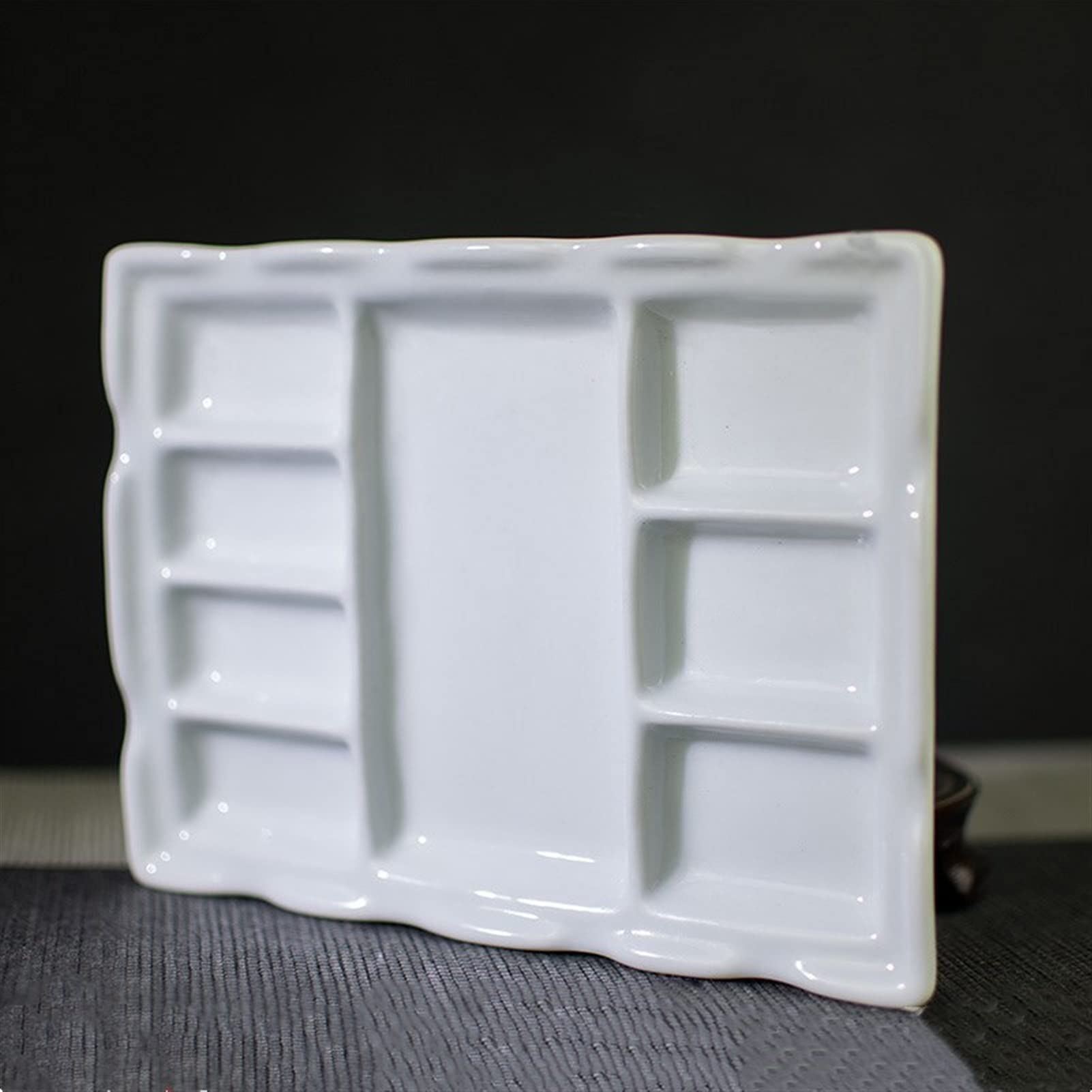 Biała porcelanowa paleta gwasz akwarela paleta kwadratowa paleta artykuły artystyczne, idealne do akwareli, gwaszu, obrazu olejnego.