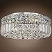 Ibiza Design 5 Light 16" Chrome Flush Mount with Clear Swarovski Crystals