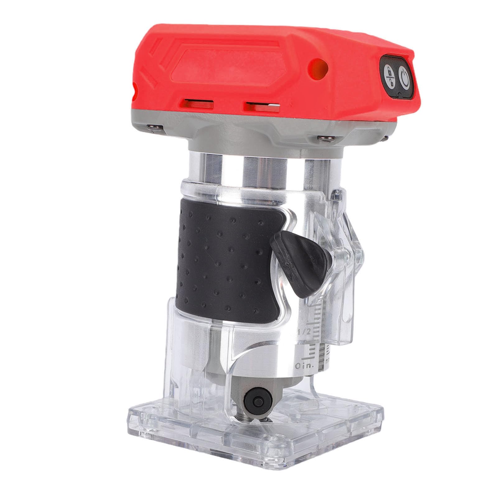 Dpofirs Enrutador Inalámbrico, Recortadora de Madera con Motor sin Escobillas de 800 W con Ajuste de 5 Velocidades, Compatible con Sistemas de Batería de Litio de 18 V para Proyectos de Carpintería y