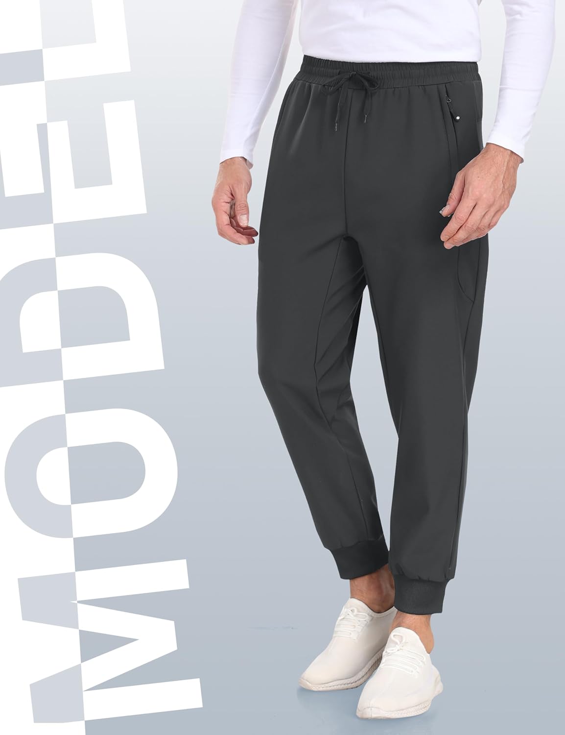 MoFiz Men's Fleece Snow Pants Winter Hiking Windbreak Water Resistant Men's Joggers Pants Warm Sweatpants Pants - Image 7