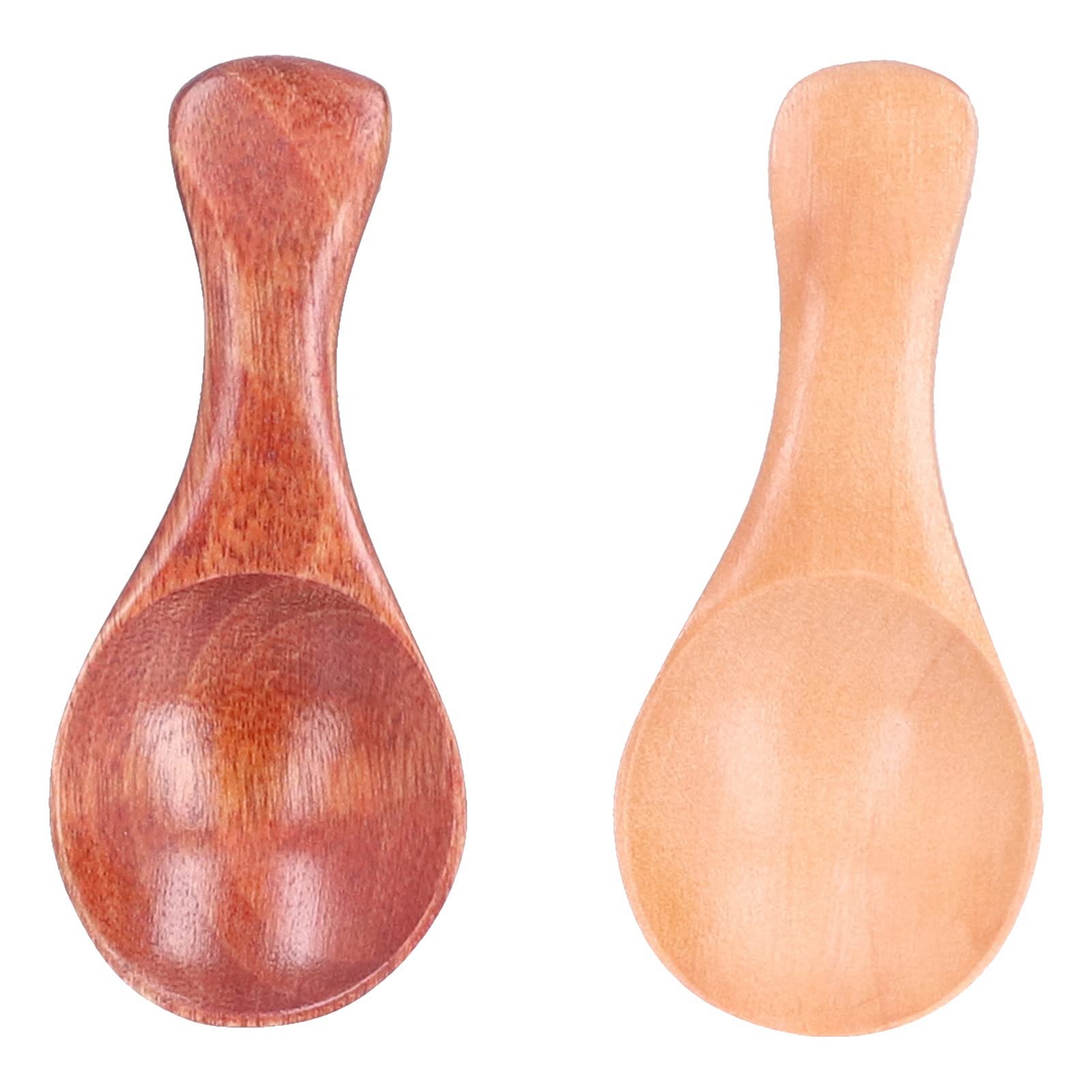 LIZEALUCKY 10 Pz Piccoli Cucchiai Di Legno Manico Corto Cucchiai A Bocca Larga Per Cucinare Condimenti Miele Condimenti Pepe Zucchero Sale Tè Caffè Gelato - 3