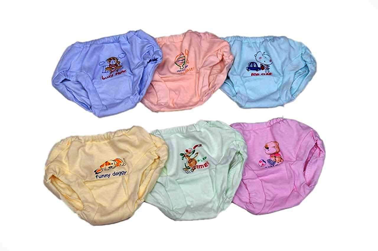 little PANDA Unisex Super Soft Bloomer | Baby Boys and Baby Girls 100% Pure Cotton Innerwear | Breathable & Super Soft Brief Underwear | Panty Drawer, Multicolor, Pack of 6 2