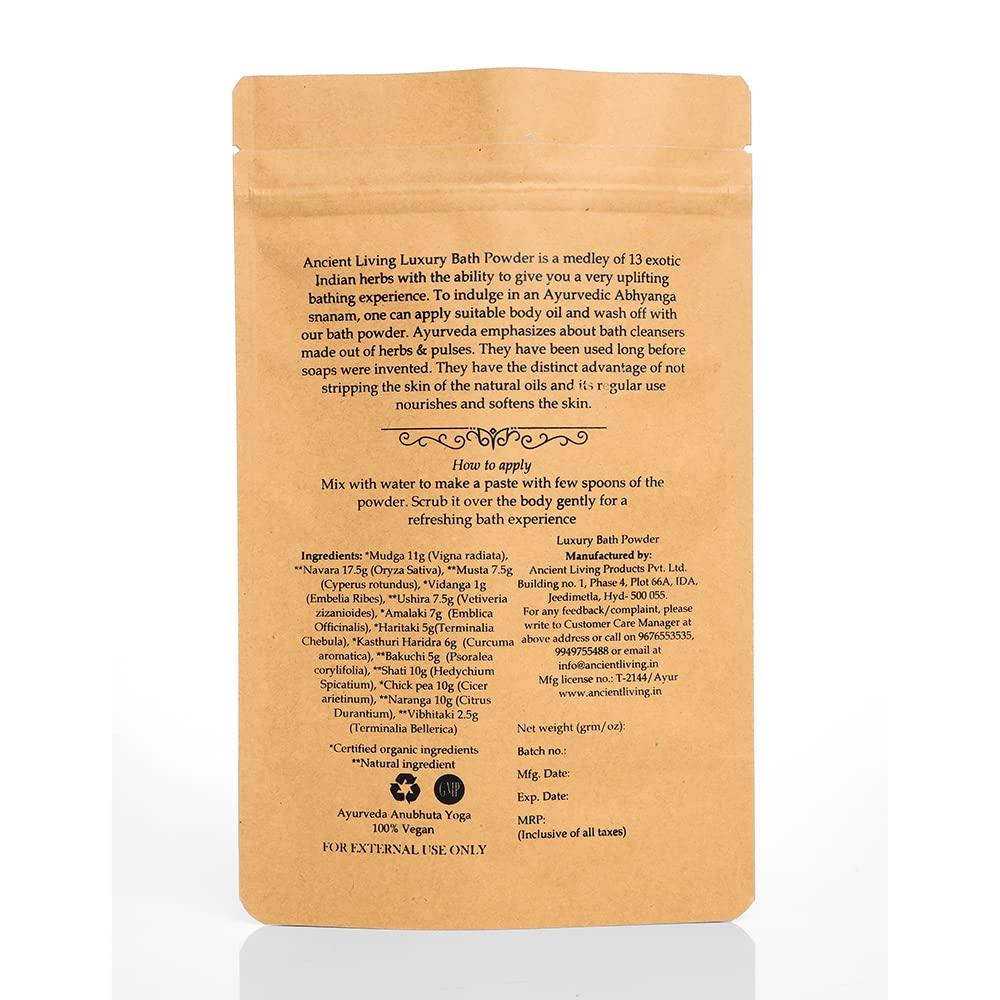 Ancient Living Luxury Bath Powder enriched with Organic ingredients - 200 grams - Image 2 thumbnail