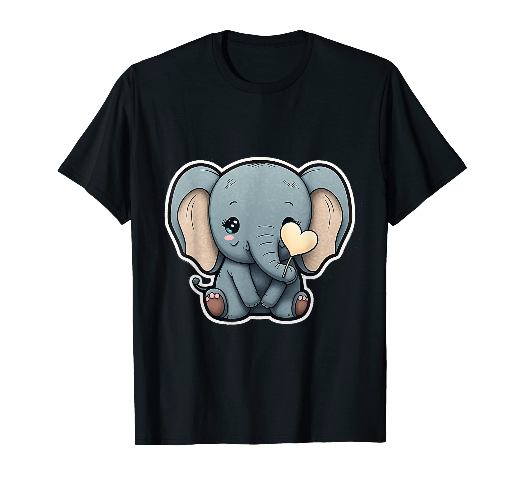 Cute Elephant holding hearth Amazing T-Shirt