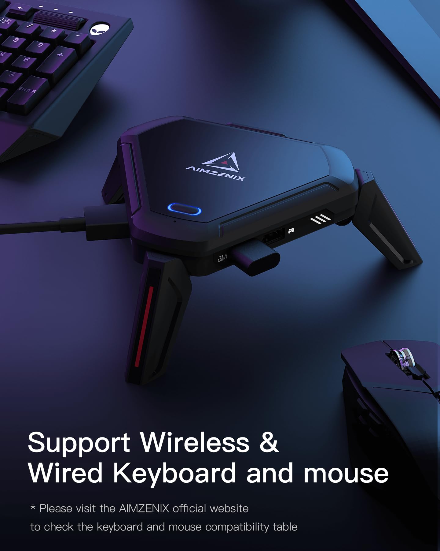 aimzenix Monster コントローラーコンバーター Amazon.com: AIMZENIX Monster Keyboard Mouse Adapter for PS5