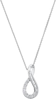 Dazzlingrock Round Women Swirl Infinity Pendant