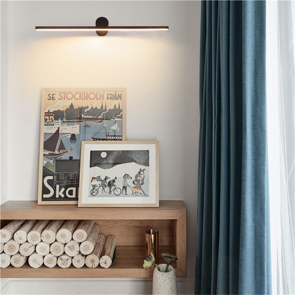 Spiegelleuchte Spiegellampe Moderne minimalistische Wandleuchten, schwarze LED, lange lineare Kosmetikleuchten, Badezimmerspiegelleuchten über dem Spiegel, Bad-Wandleuchte for Schminkspiegellicht(Warm