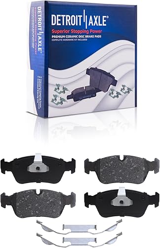Detroit Axle - Pastillas de freno delanteras de cerámica de repuesto para BMW 318ti 323Ci 323i 325Ci 325i 325Xi 328Ci Z3 Z4