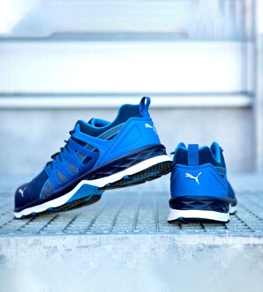 PUMA Safety Velocity 2.0 Blue Low buty robocze, buty ochronne, S1P SRC, czapka z włókna szklanego dla mężczyzn