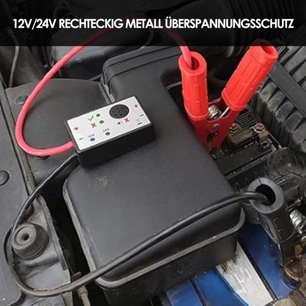 Keenso - Protector de sobretensiones para Coche Rectangular de Metal, 12 V/24 V, 150 mm, Protege el Equipo electrónico Durante la Soldadura o el Arranque
