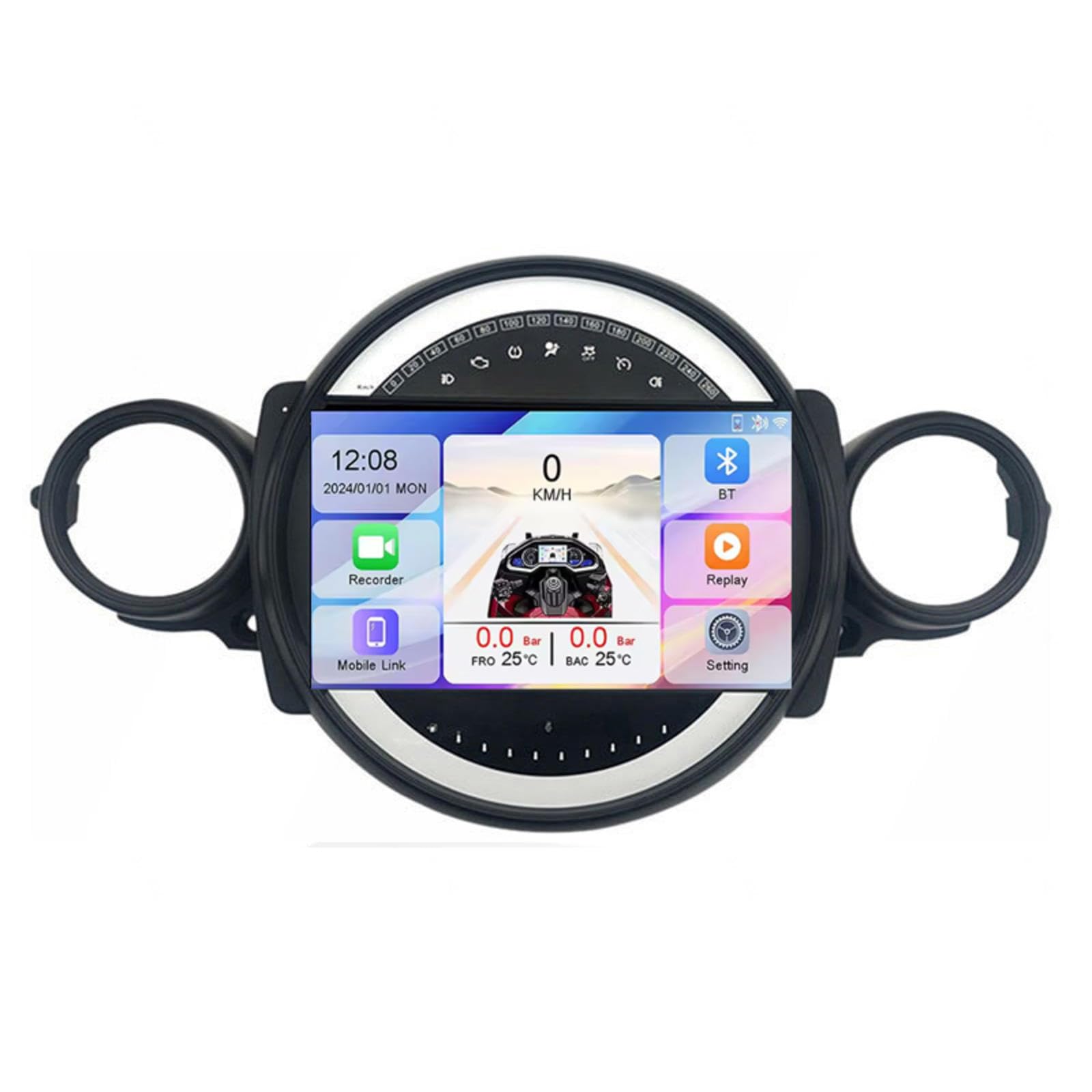 Android 15 Car Stereo 9" Samochód Dla BMW MINI R56 R60 2007-2015,M111