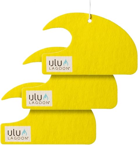 Miniatura 7 de Ulu Lagoon Cera para Surf con Aroma de Coco Mini Ola Ambientador (Retro) Aloha,Aves del paraíso,Negro -,Negro Palms,Cuadros negros