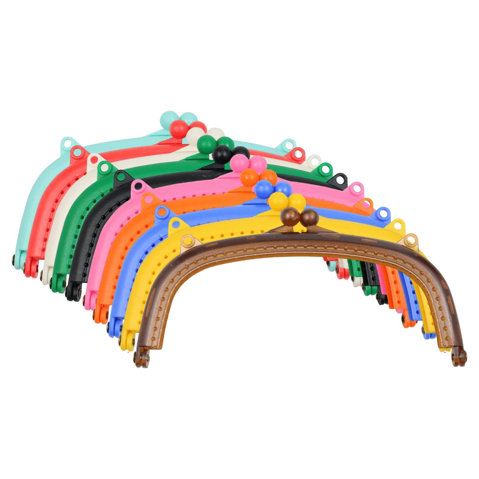 FABLOFT® 10x Purse Frame Kiss Clasp Lock Handle Candy Color for DIY Coin Purse Bag-image-24