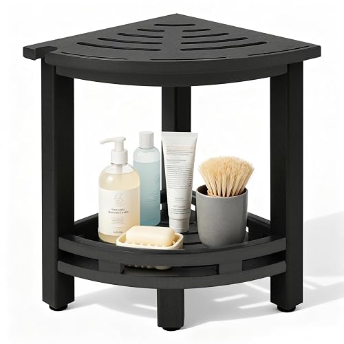 HDPE Corner Shower Stool for Shaving Legs, Waterproof Shower Stool