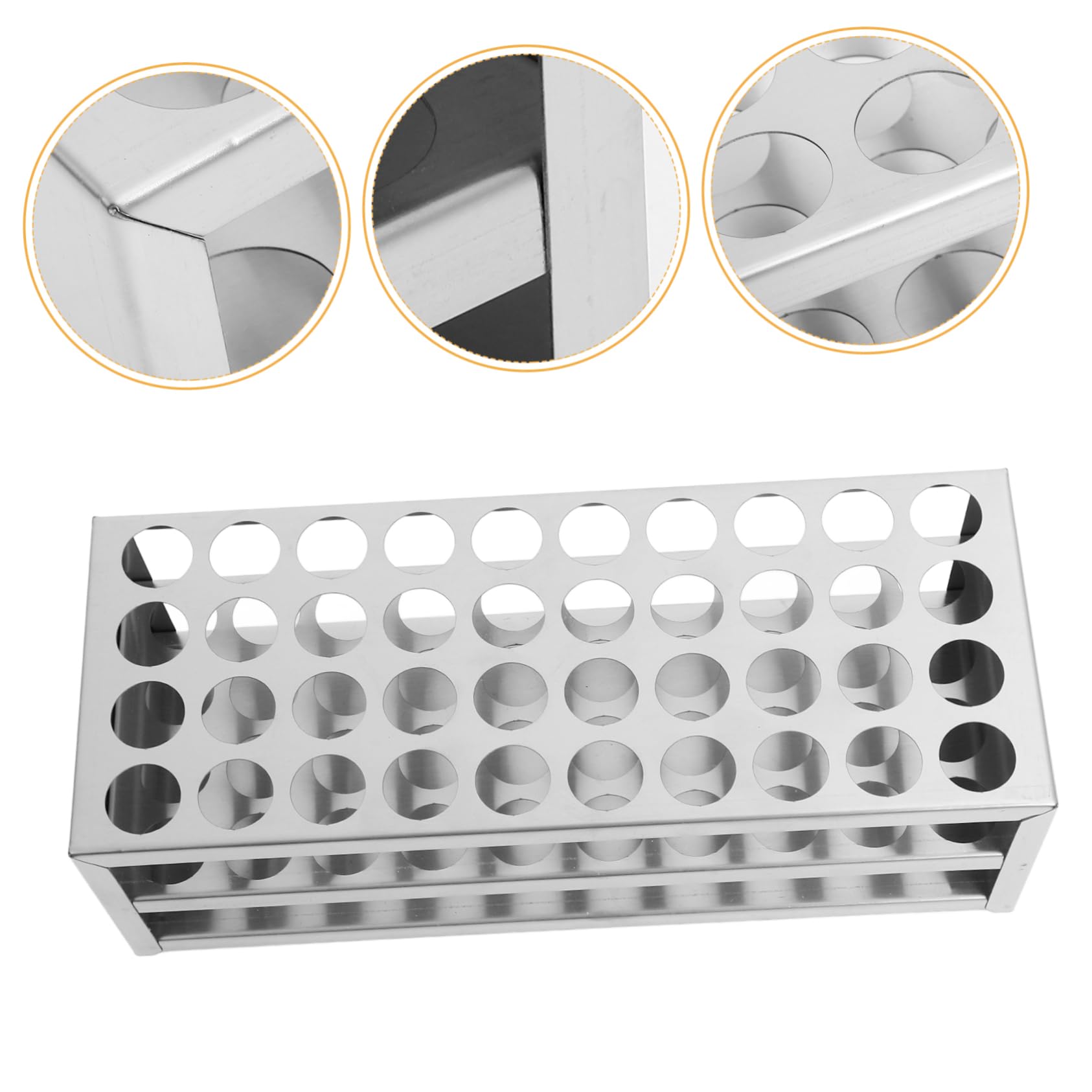 SOLUSTRE 3piezas Soporte Para Tubos De De Huecos Gradilla Organizador De Estante Inoxidable Para Tubos De Diámetro Estabilidad y Durabilidad Experimentos Científicos
