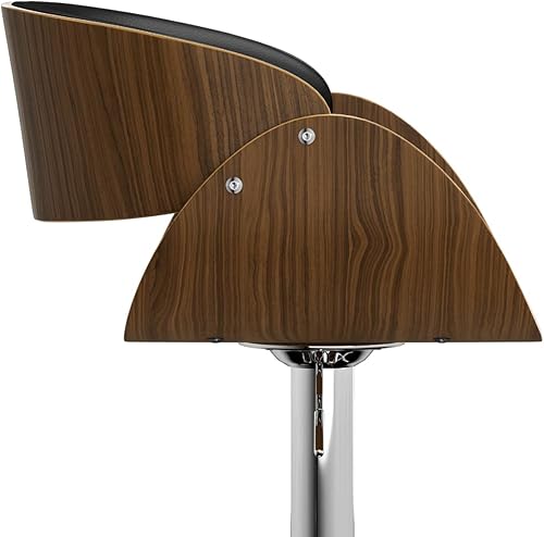 Miniatura 87 de SIMPLIHOME Lowell Taburete de bar giratorio ajustable, silla tapizada de metal de 33 pulgadas de altura del asiento en tela de aspecto de lino gris