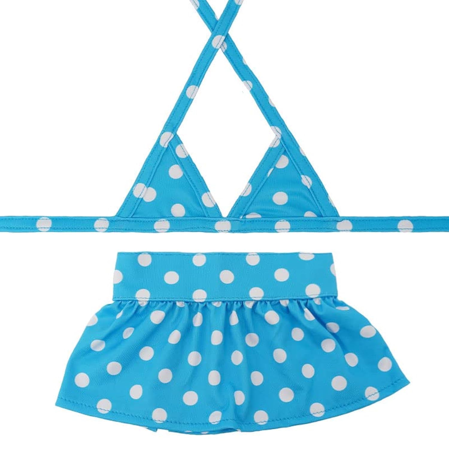 Dog Bikini Swimsuit Summer Puppy Bathing Dress Beach Clothes Cat Costume for Puppy Dog Cat (XS, Blue Polka dots)